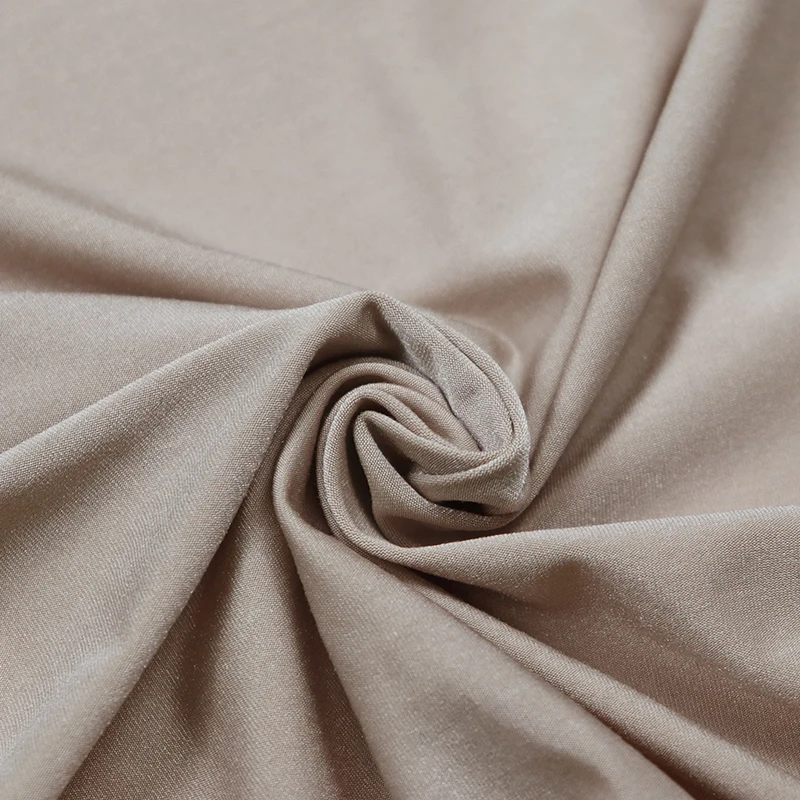 Ultra thin 4 Way Stretch Warp Knitted Fabric Supplier underwear elastic shiny 72% Nylon 28% Spandex Fabric for swimsuit bikini