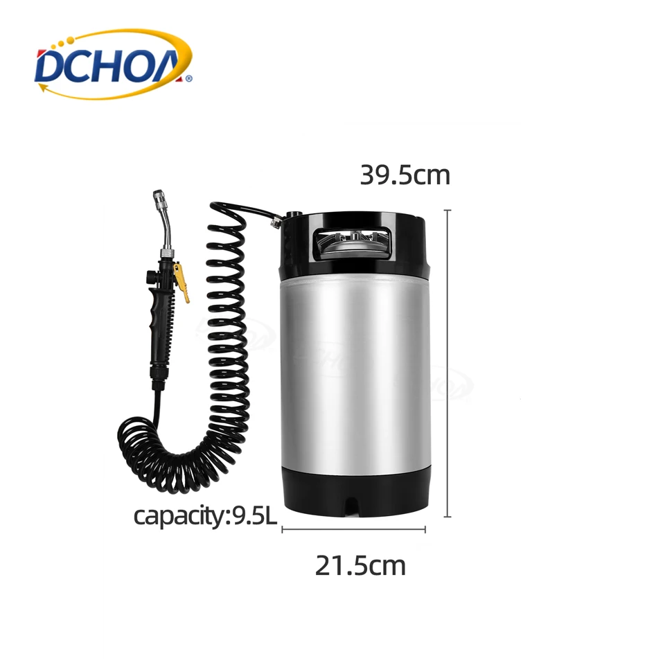 DCHOA Portable 9.5L High pressure car washer Car washer machine TPU PPF Film keg sprayer