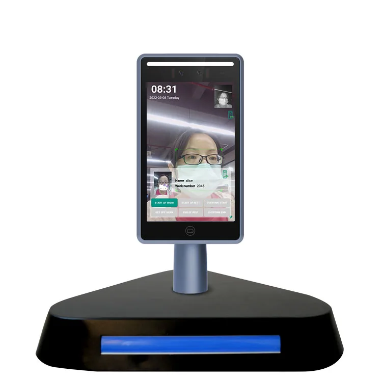 Широкоформатный динамический считыватель карт распознавания лиц, система контроля доступа с временным посещением, 8 дюймов, Бесплатная SDK API