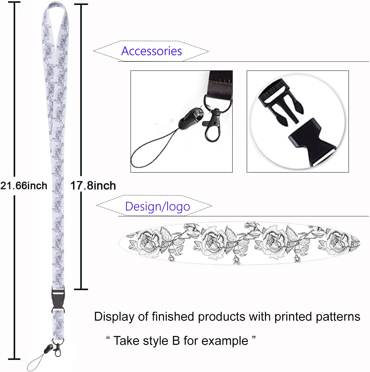 Шнурок для ключей из полиэстера с логотипом на заказ