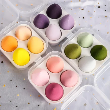 4pcs/box Makeup Sponge Egg Blenders Blending Sponge Foundation Applicator Cosmetic Sponges makeup Powder puff tools B1