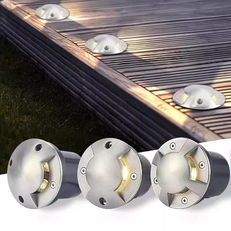 HOTOOK Drive-Over IP67 One/Two/Four Side View 3W/6W/9W/12W LED Inground Light Buried Stair Step Light Led Underground Lighting