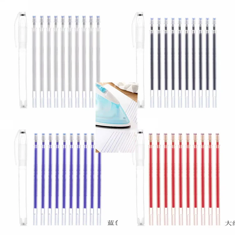Bview Art Heat Erasable Fabric Marking Temperature Disappearing Pens For Quilting Sewing