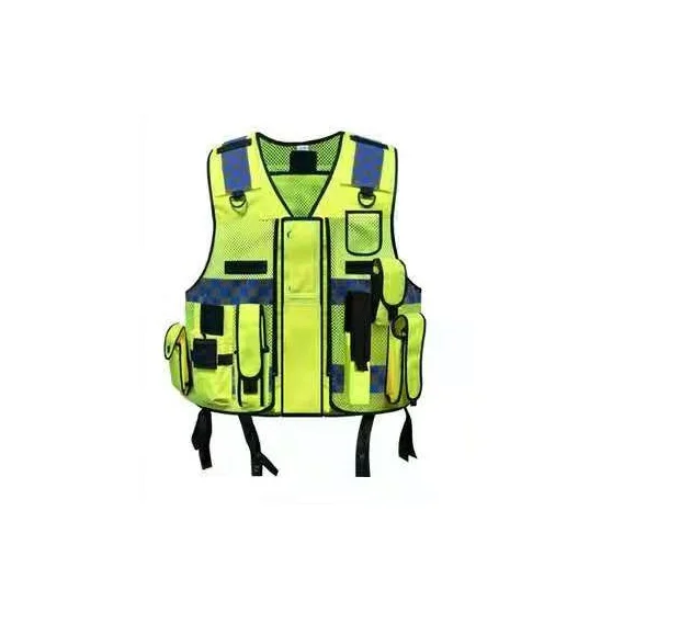 Высококачественный защитный светоотражающий жилет для полицейской безопасности с несколькими