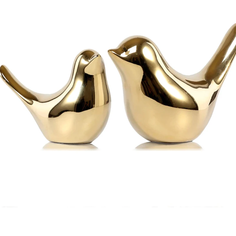 Small Animal Statues Home Decor Modern Style Gold Decorative Ornaments for Living Room, Bedroom, Office Desktop, Cabinets