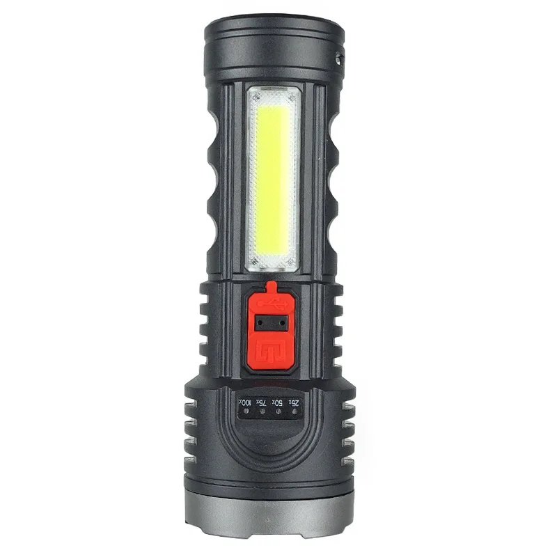 new popular portable plastic USB rechargeable side cob cheap search flashlight