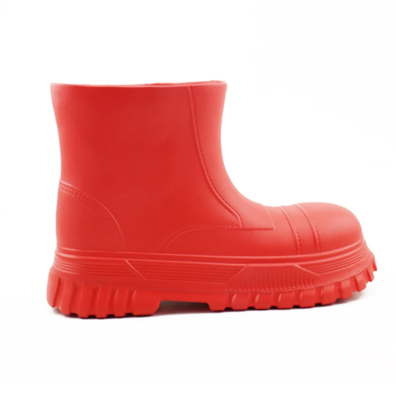 Lapps Custom rain boots Soft Waterproof Anti Slip wellington footwear Eva red neoprene ankle boots