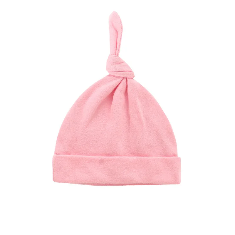 Newborn Foetal Cap Thin Cotton Boy Girl Solid Colour 0-3 Months Baby Small Hat Spring And Autumn