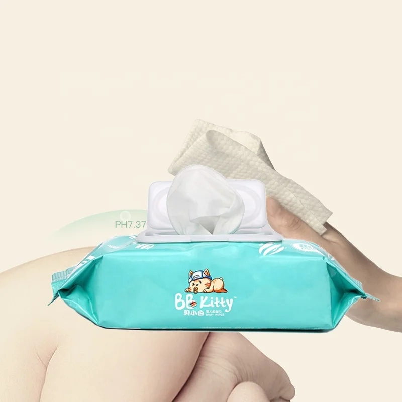 BB Kitty Baby Wipes 80pcs Aloe Vera Guandong Wholesale Plastic Alcohols Free High Quality Wet Water Wipes For Baby