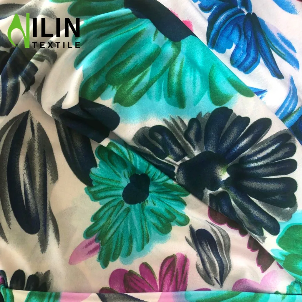 FDY Four way stretch fabric printed elastic fabric for swimwear