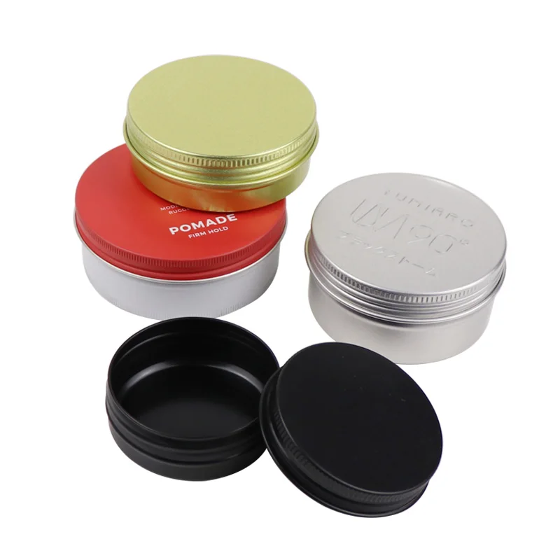 Wholesale 5g 10g 15g 30g 50g empty cosmetic empty metal jar with screw-type aluminum lid