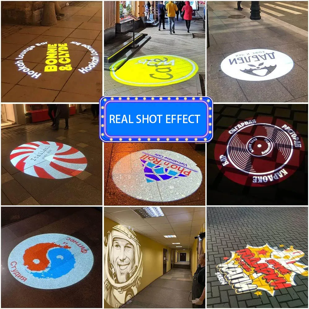 Projection light waterproof outdoor rotating logo image custom street park zoom led gobo projector light for advertising