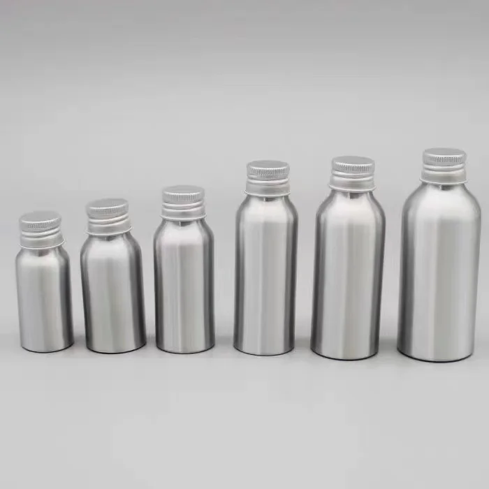 50ml 100ml 120ml 250ml aluminum bottles with lid Aluminum screw  bottle