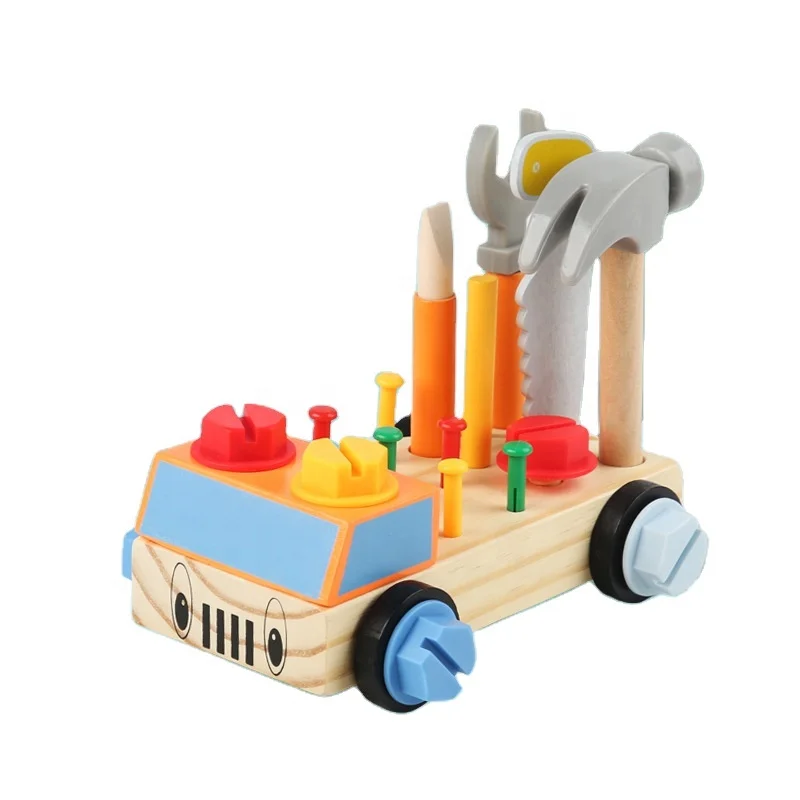 Educational Construction Toys Wooden Toolbox Set For Toddler