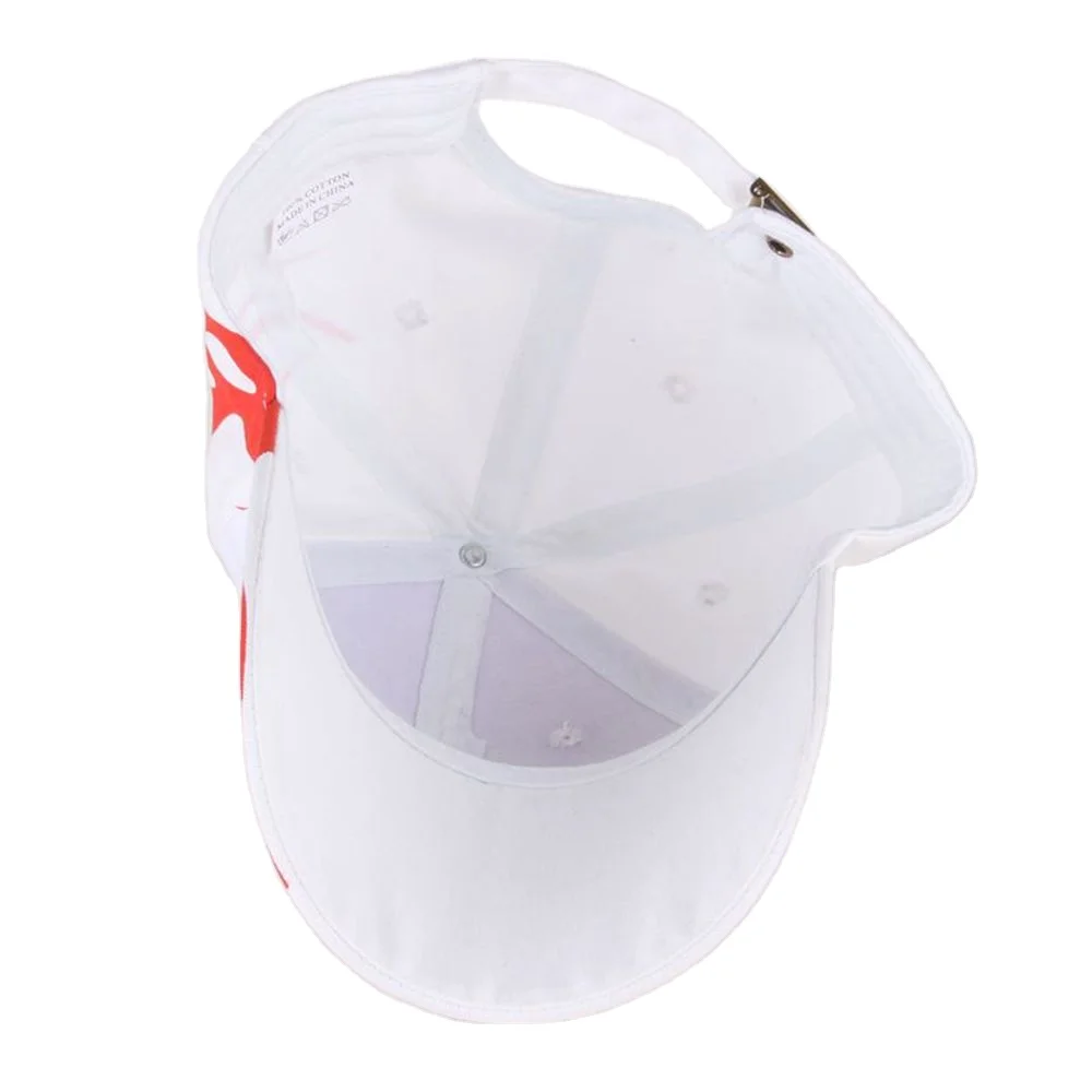 Fashion Designer White 6 Panels Cotton Sports Baseball Cap, Custom Embroidered Logo Cheap Promotional Dad Trucker Hat