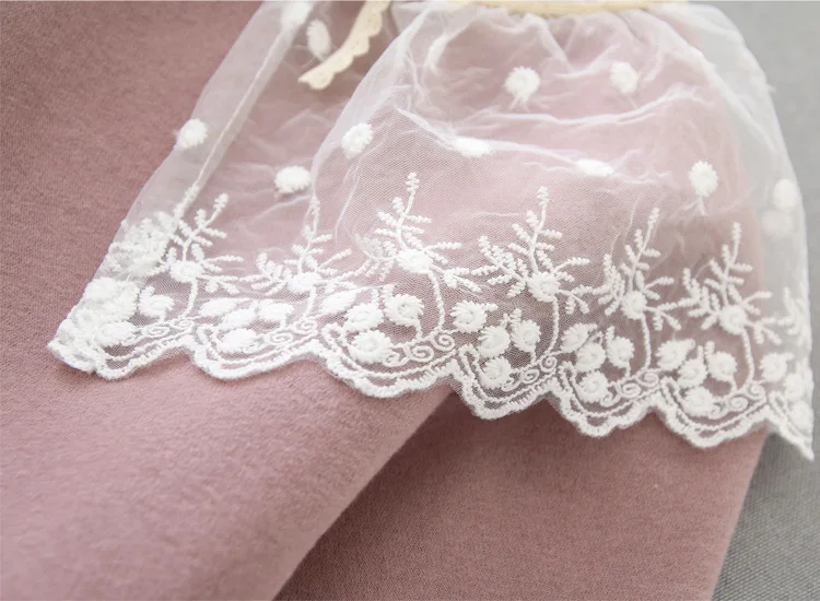 Hao Baby Winter New Girl Fall Korean Girls Velvet Sweater Lace Collar Coat Baby Girls Outfit