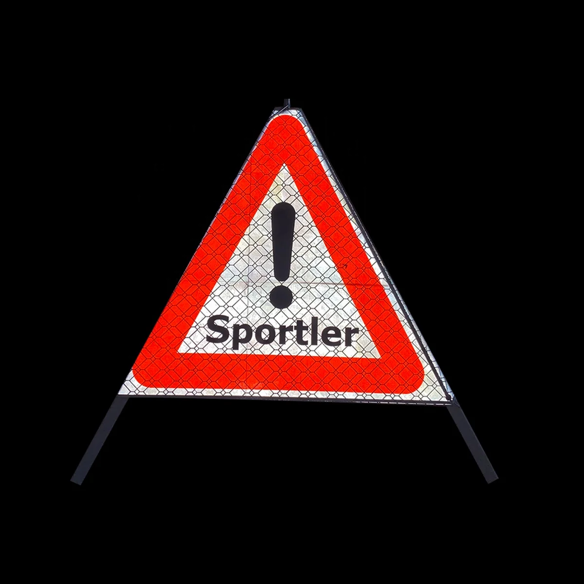 China Factory Direct Hot Sales Foldable Portable roll up signs Tripod Warning Triangle Sign Warning Tent Caution Sign