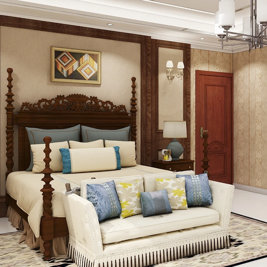 Complete Customized Wooden Hotel Furniture Design Bedroom Furniture Set Bedroom Sets and High Quality Modern Wood Bookcase Style