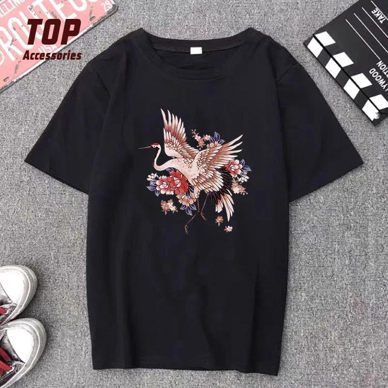 High quality Wholesale High Quality Chinese Style Crane Pattern Heat Transfer Sheets