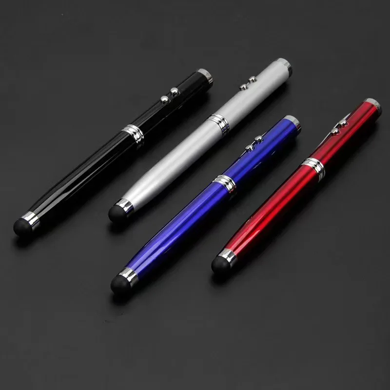 Lazer Light Pen Laser Pointer Powerful Medical Red Laser White Custom Logo Metal Led Light Ballpoint Pen Promotion Touch