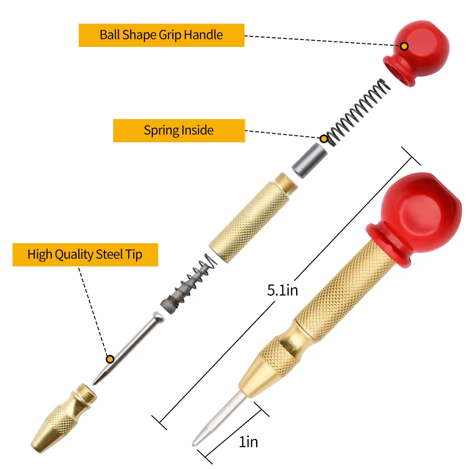 23pcs Woodworking Chamfer Drilling Set Countersink Drill Bit Wood Plug Cutters L-Wrench Center Punch