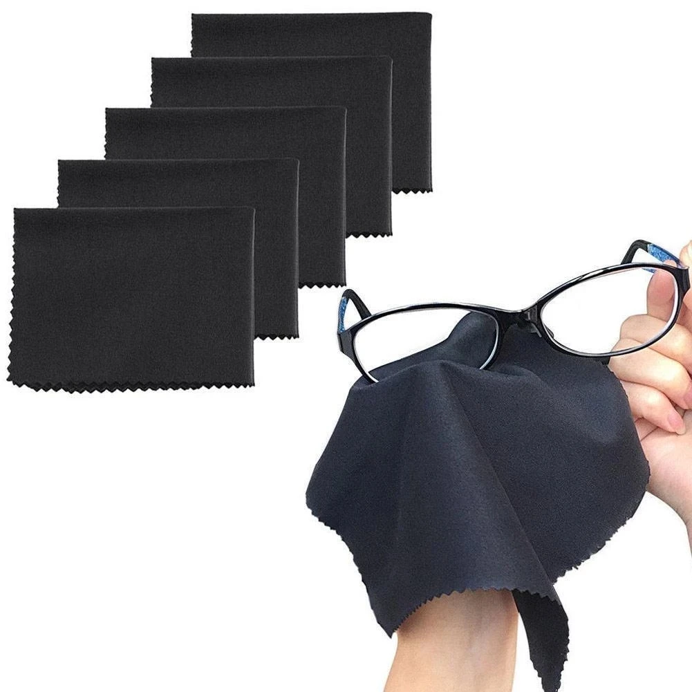 Microfiber Cleaner Cloths Customize Logo Gray Glasses Cloth  Cleaning Glasses Lens Eyeglasses Cloth 15*15CM