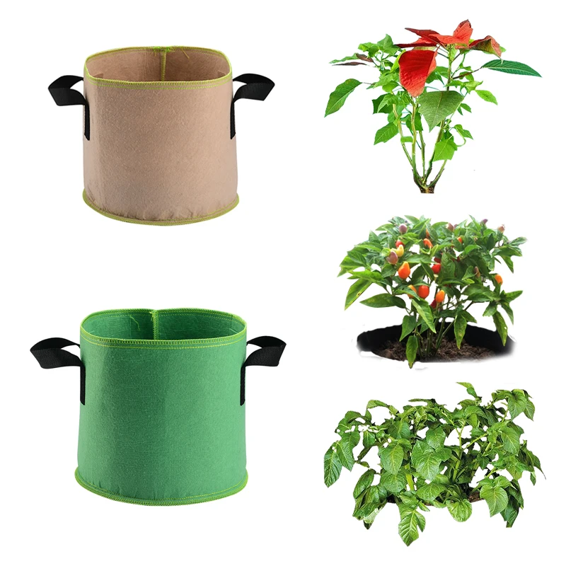 
Customized Eco-friendly Non Woven Flower Pot Mushroom Cultivation Machine Garden Potato Planter Grow Bag 