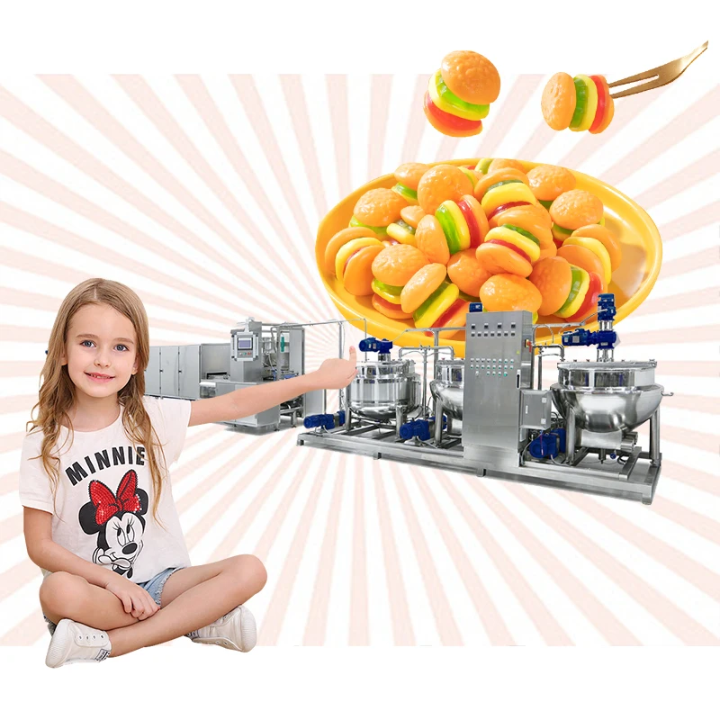PLC controlled Jelly candy bean depositor pectin gummy candy servo driven soft gummy candy making machine