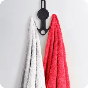 towel hung on the hooks