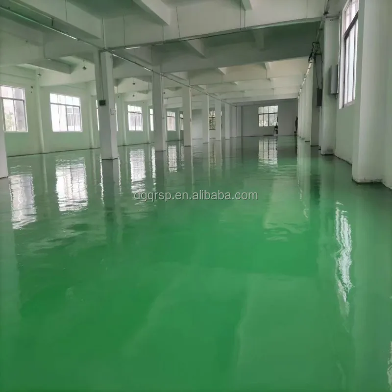 Customized colorful epoxy resin floor paint coating in garage for building