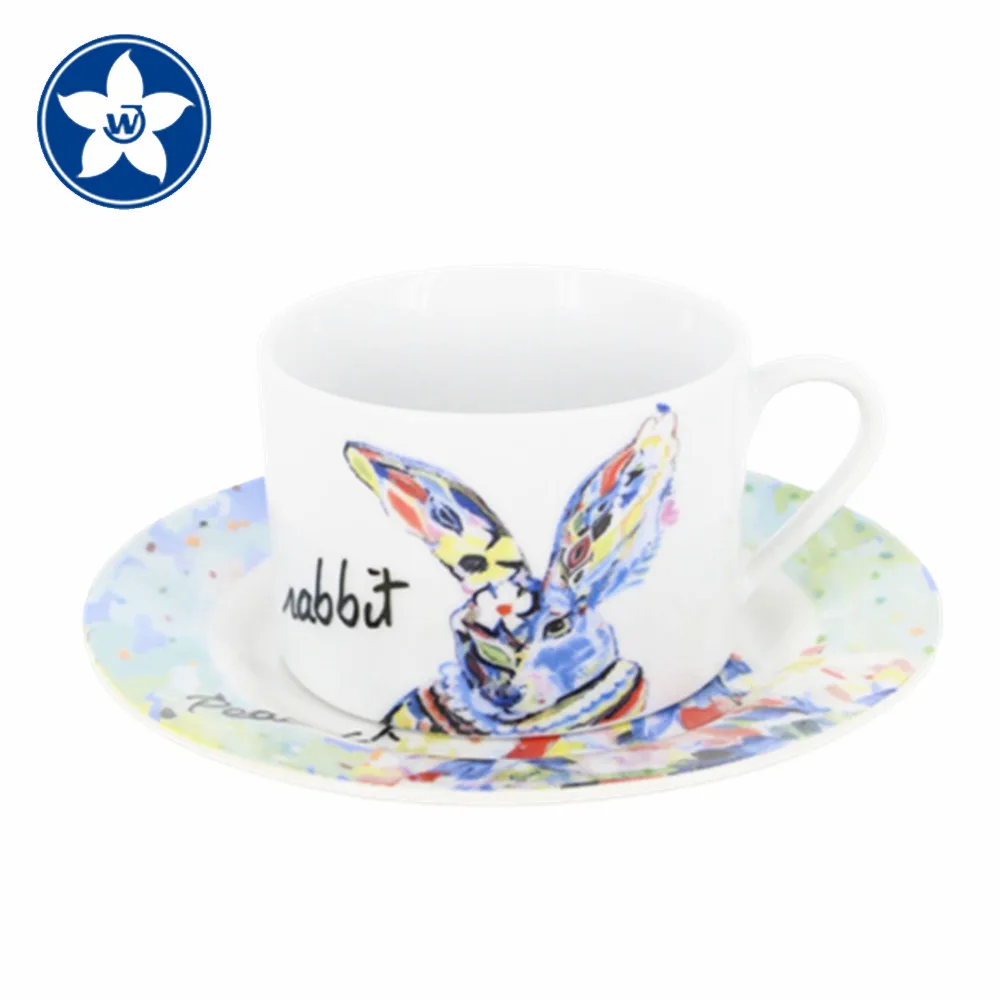 Classic Pakistan Style Porcelain Coffee Tea Cup Sets for Breakfast