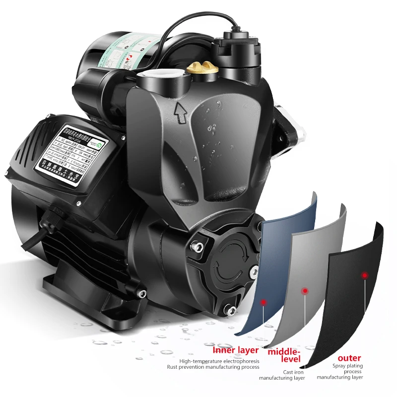 Qiwo pompa air pendorong AC 110V domestic electric surface pump household full automatic self priming silent booster pump