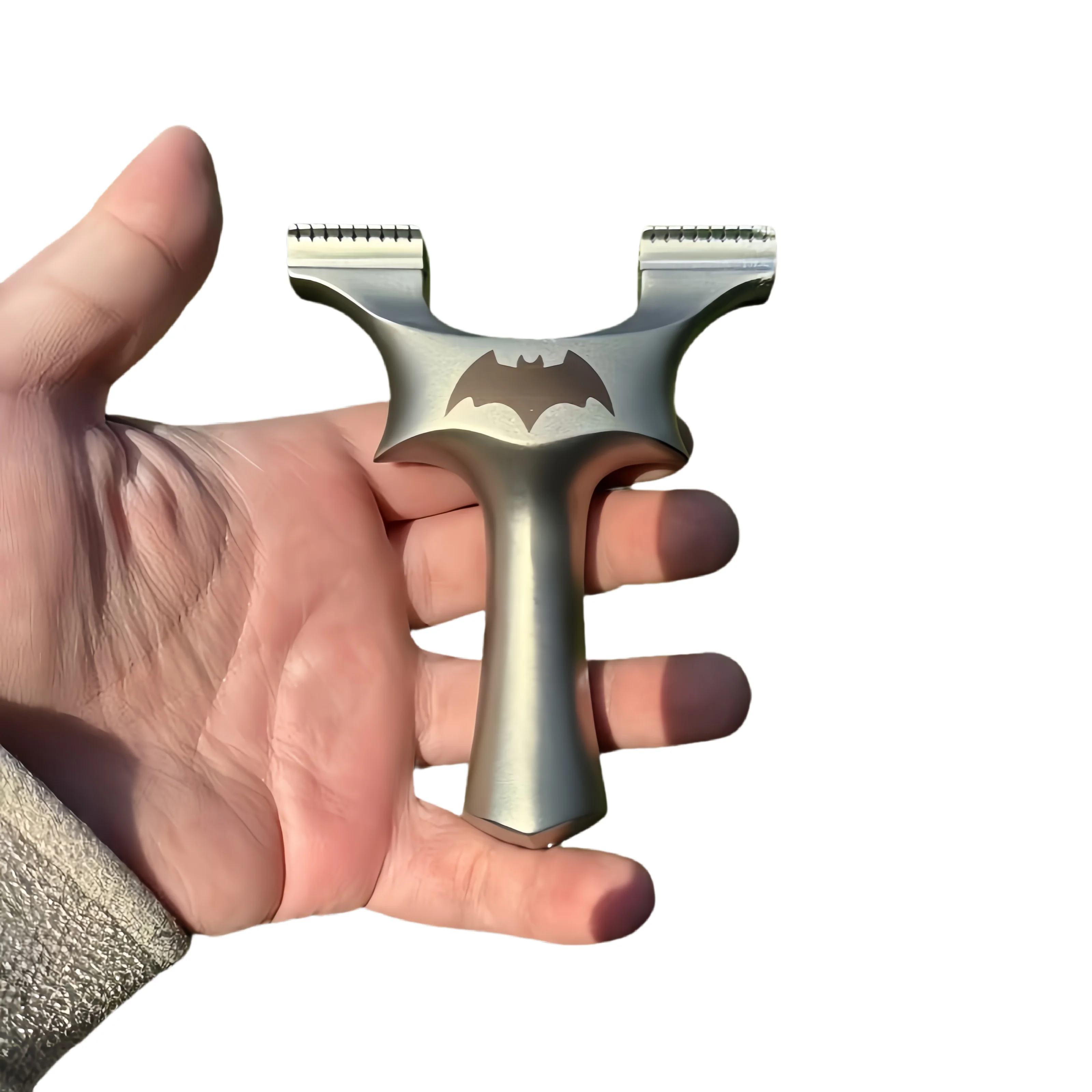 New Bat Dragon Tooth Shooting Stainless Steel Slingshot Outdoor Fast Pressure Slingshot Precision Hunting Metal Slingshot