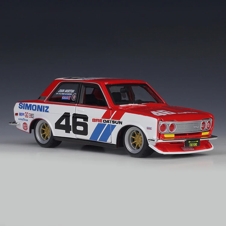 Модель Maisto литая под литой 1/24 модель 1971 510 Datsun чугунная автомобилей имитация открытых дверей автомобиль