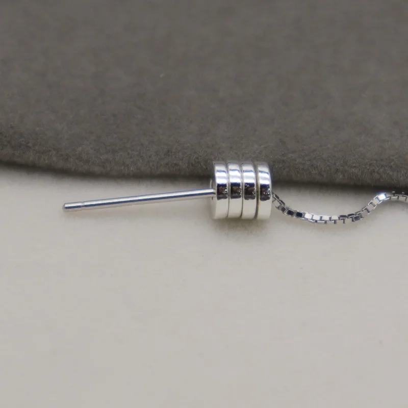 Simple Everything Hand Woven Necklace Bracelet with JEWELRY BEAD S925 Sterling DIY Accessory Material 925 Silver Jewelry