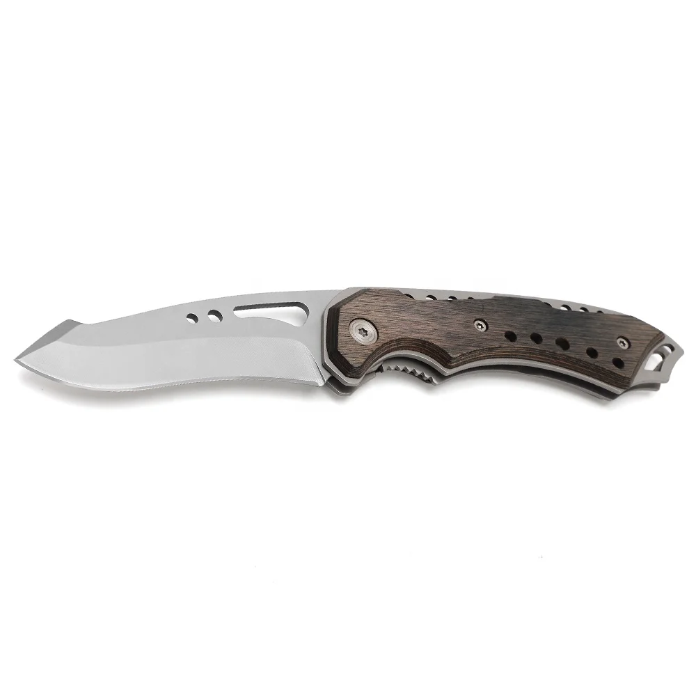 Professional Rosewood Handle Camping Survival Folding Pocket Knife for Outdoor