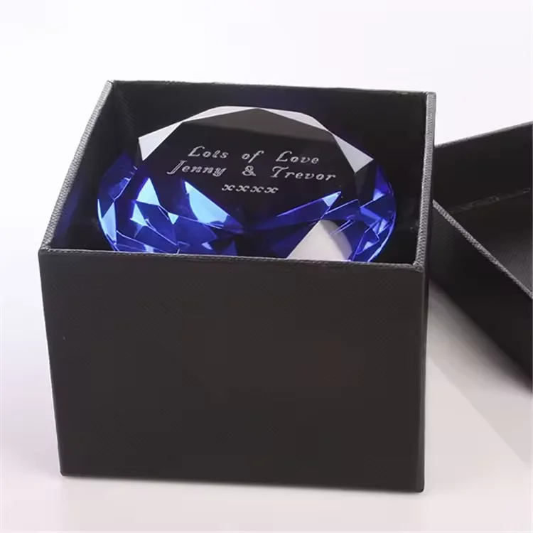 Gifts Sets Optical Clear K9 Crystal Glass Diamond Paperweight/Wholesale transparent Crystal Diamond for Wedding Return Gifts