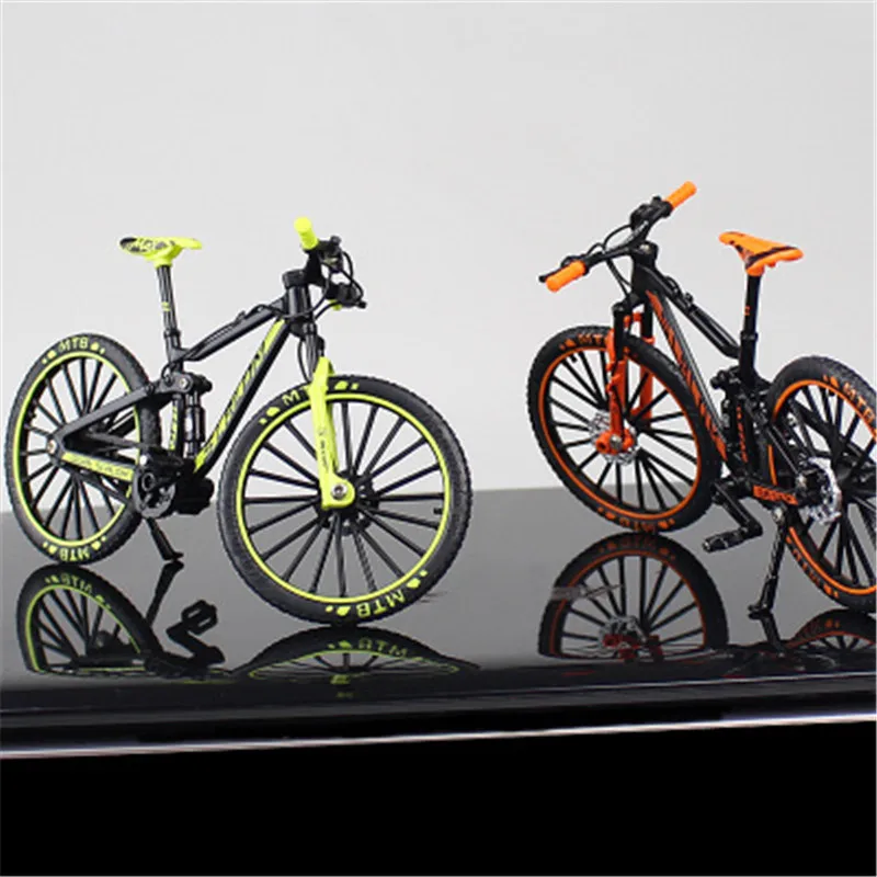 New creative alloy model simulates the bicycle to display the miniature bicycle toy to descend the mountain bike model