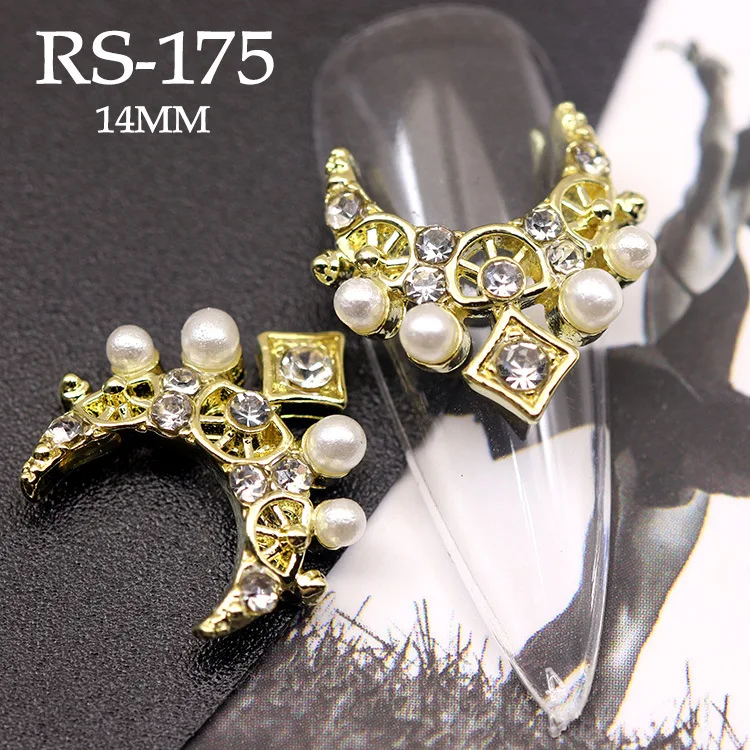 Cheap Wholesale 3D Luxury Nail Art Rhinestones Nail Diamonds Glass Crystal Metal Jewels Stones