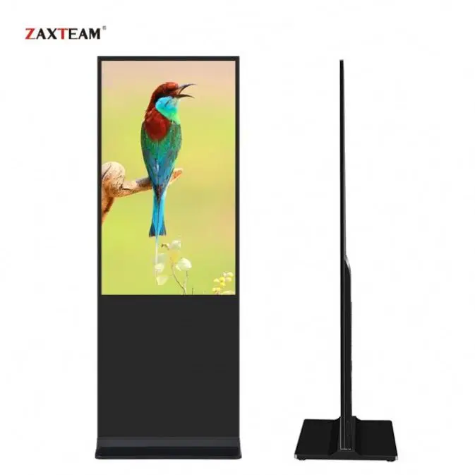 65 Inch Super Slim LCD Display Advertising Player Digital Signage Totem