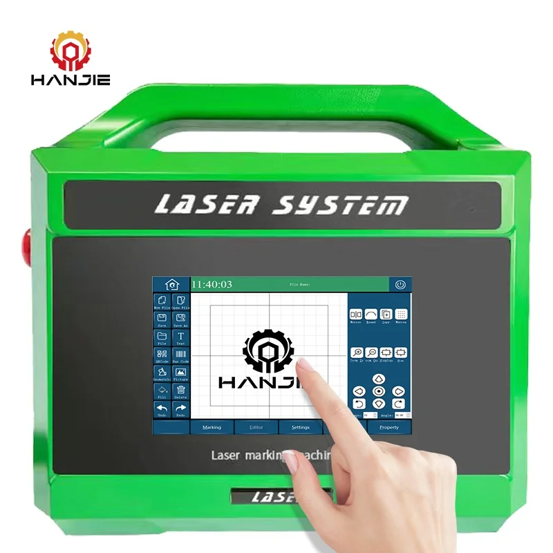 HANJIE Batch Coding Laser Marking Engraving Machine for Metal Product Logo