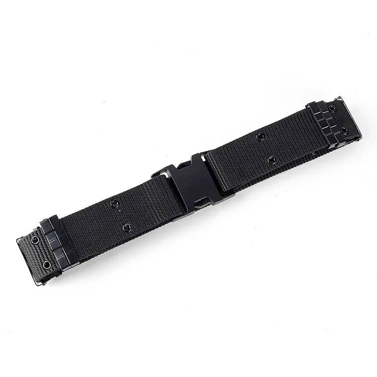Unisex Polyester Sailcloth Belt Woven Tactical Uniform Belt Stylish Alloy Buckle Comfortable Fashionable Belt