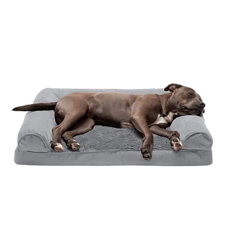 Factory Custom High Quality Large Orthopedic Ultra Plush Faux Fur Memory Foam Luxury Pet Bed Dog