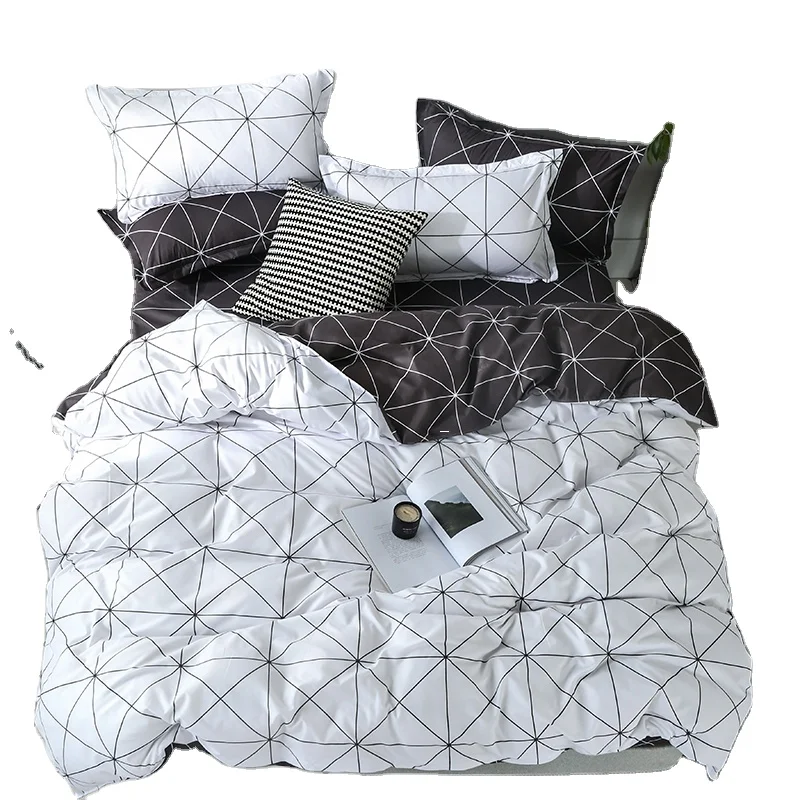 
Hot Sale Reversible Bed Sheet Bedding Duvet Cover Set 