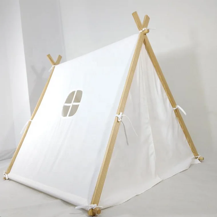 Factory Wholesale Indoor Outdoor Children Play House Toy Sleepover Teepee Indian Kids A Frame Tent for Celebration Parties