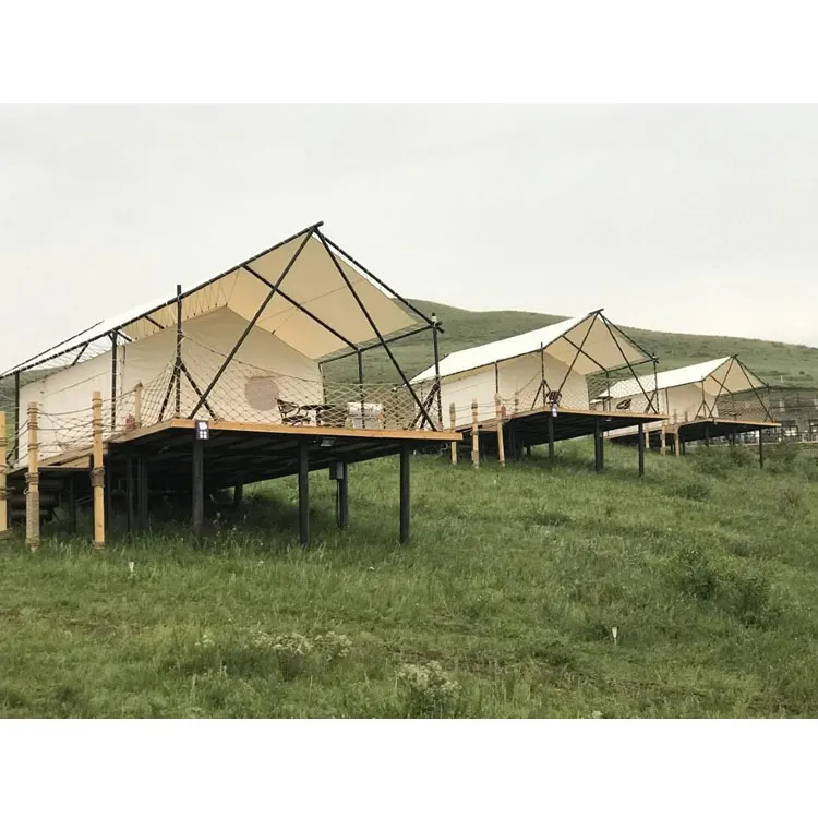 Горячая Распродажа от производителя, стальной полюс, роскошный курорт, кемпинг, водонепроницаемая, защита от ультрафиолетового излучения, сафари Юрта, уличная палатка для гламинга для отеля