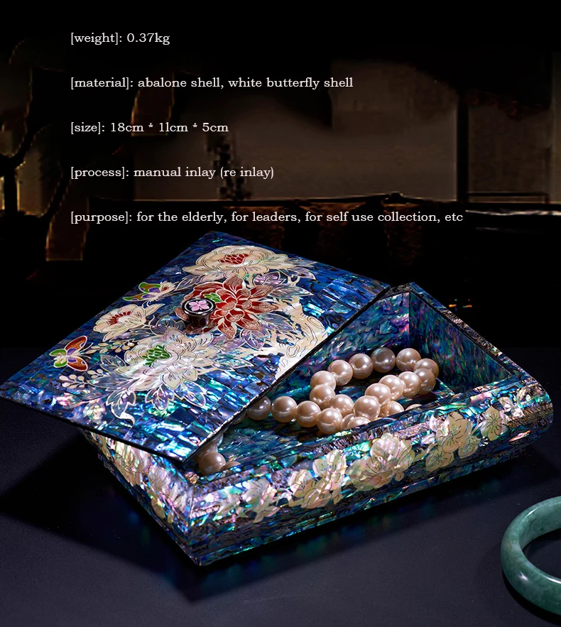 Handmade inlaid wooden hand jewelry storage box Princess retro wedding lacquer jewelry box gift