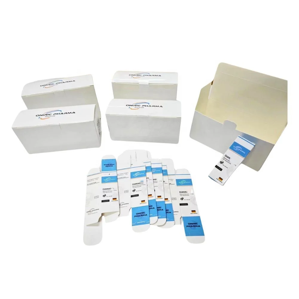 Luxury custom full sets 10 vials oral box vial tablets peptide label box with big white box