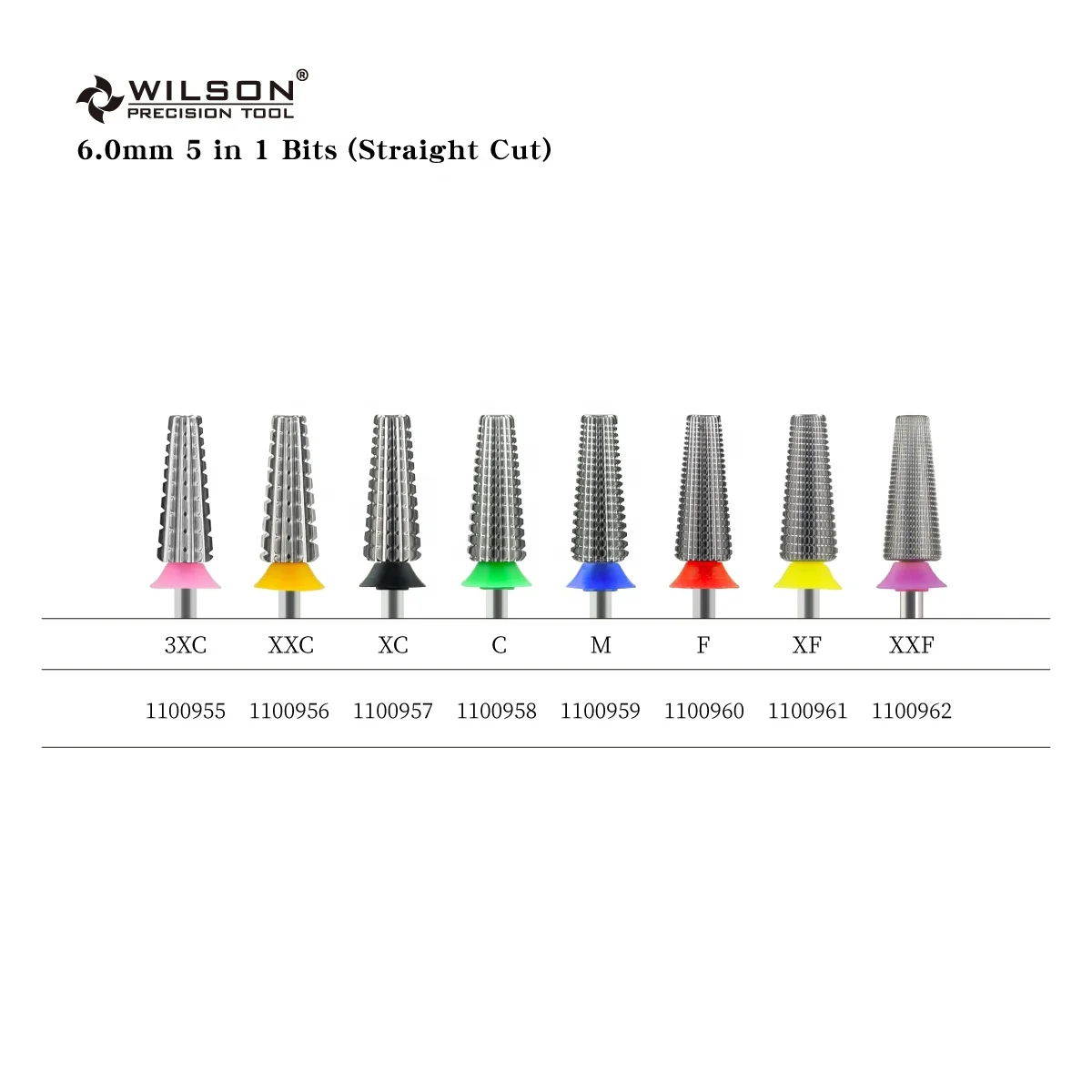 6.0mm 5 in 1 Bits (Straight Cut) Uncoated Quick Release 5 in 1 Time-saving nail drill bit set No Scalding  Dental Bur