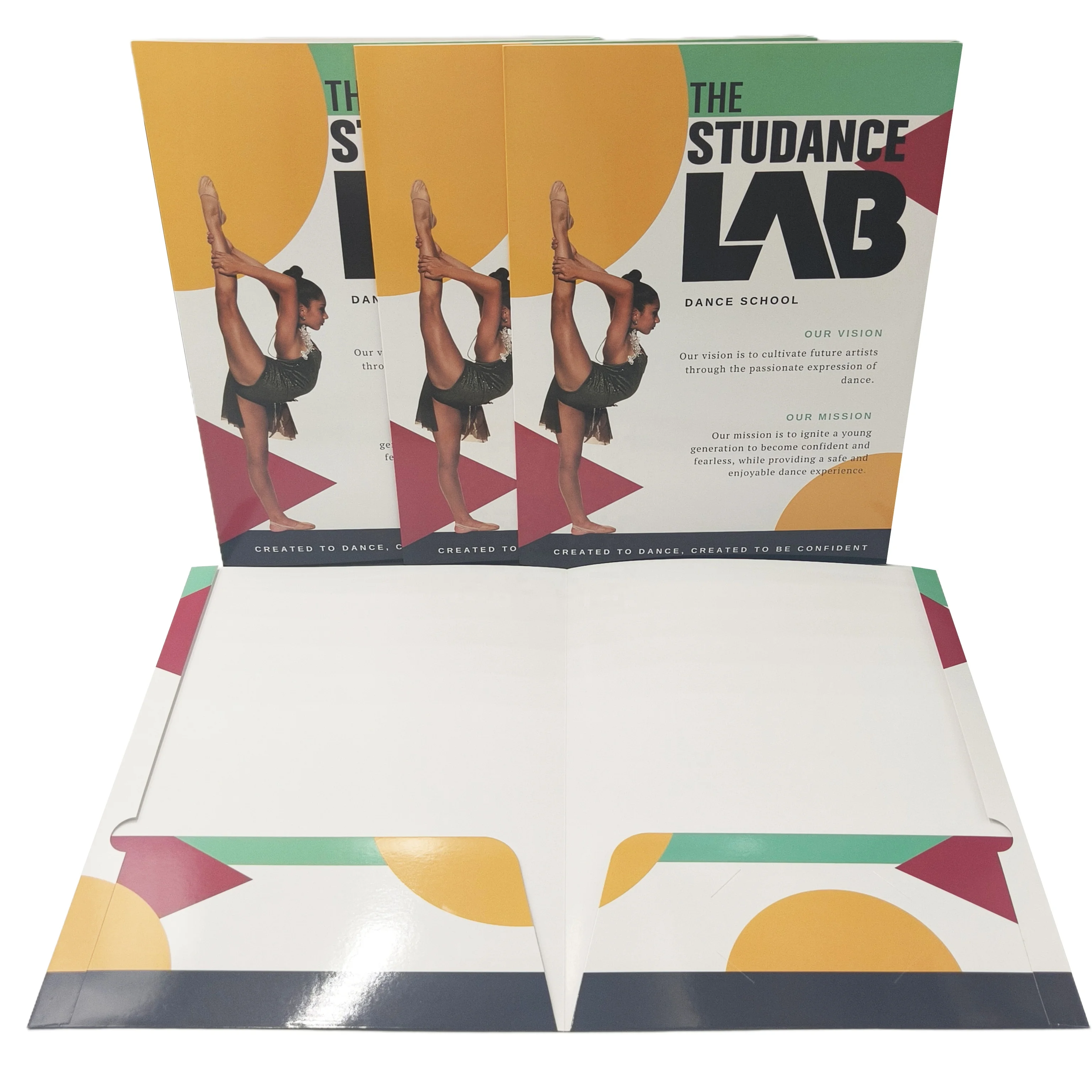 Customized printing A4 A5 paper folders wholesale presentation folder with business card slot